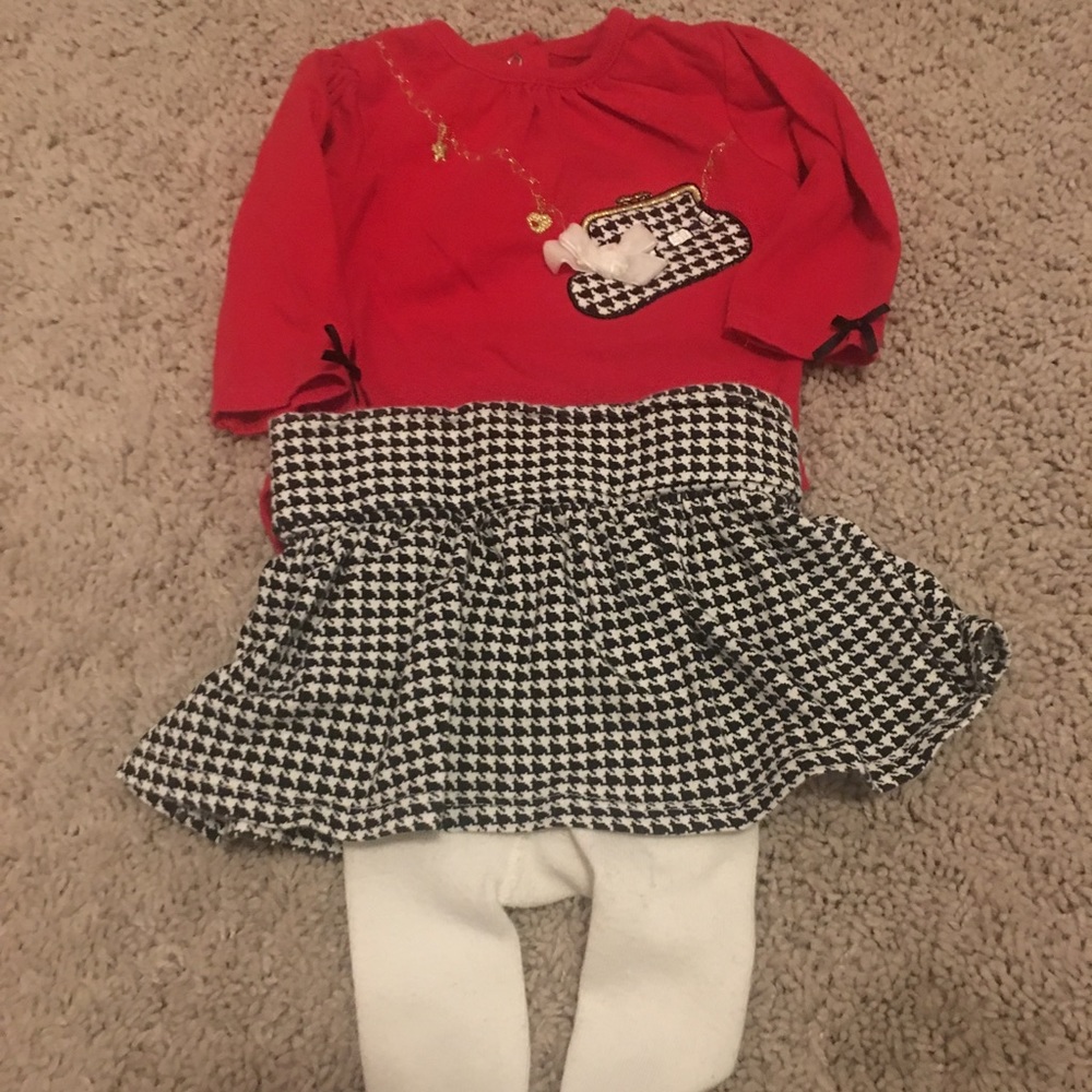 Houndstooth skirted set